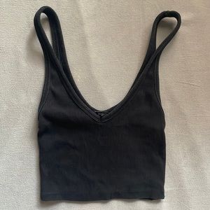 Zara black cropped tank